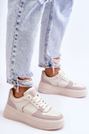 Women's High Platform Sports Shoes Light beige Bexley