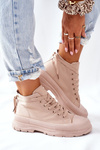 High Sneakers On A Chunky Sole Beige Trissy