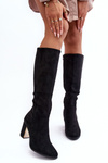 Suede Over-the-Knee Boots on Heel Kilrenita Black 