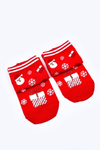 Women's Christmas Socks With Santa Clauses COSAS Red