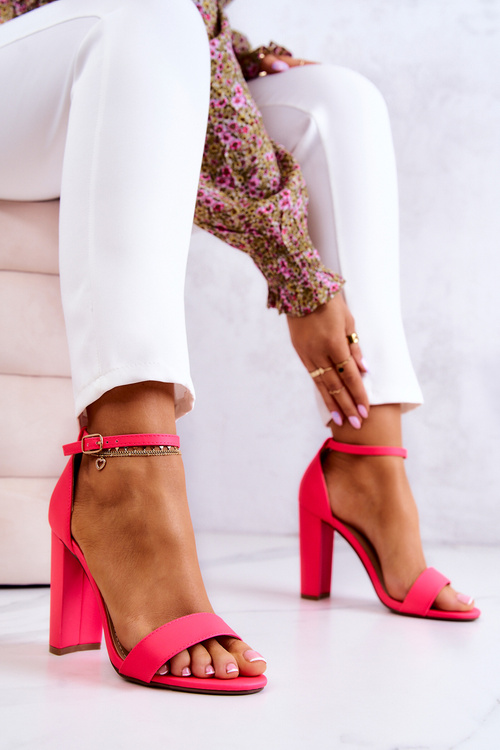 Women's Stiletto Sandals Neon Pink Anastasie