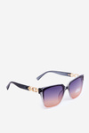 Women's Sunglasses With Decorative Details UV400 Blue-Pink