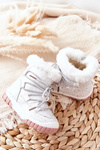 Fleece-lined Snow Boots White Stars