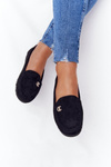 Women's Suede Loafers Black Madelyn