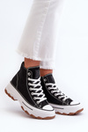 Black High Top Women's Platform Sneakers Valvia