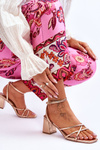 Fashionable High Heel Sandals Rose Gold Felisa