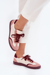 Damskie Sneakersy Niskie Skóra Naturalna Różowe Zazoo N1202