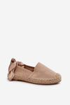 Tied Suede Espadrilles Beige Ismanne
