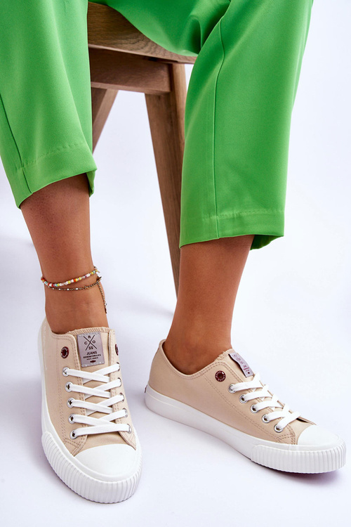 Trampki Damskie Beżowe Cross Jeans LL2R4070