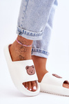 Light Women's Foam Slippers With Teddy Bear White Lia