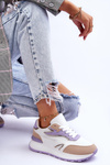 Women's Platform Sports Shoes White-Purple Henley