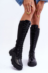 Flat Heel Boots With Sock Black Itona