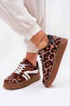Womens Platform Sneakers Leopard Brown Totter