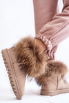 Women's Suede Snow Boots With Fur Light beige Alexa