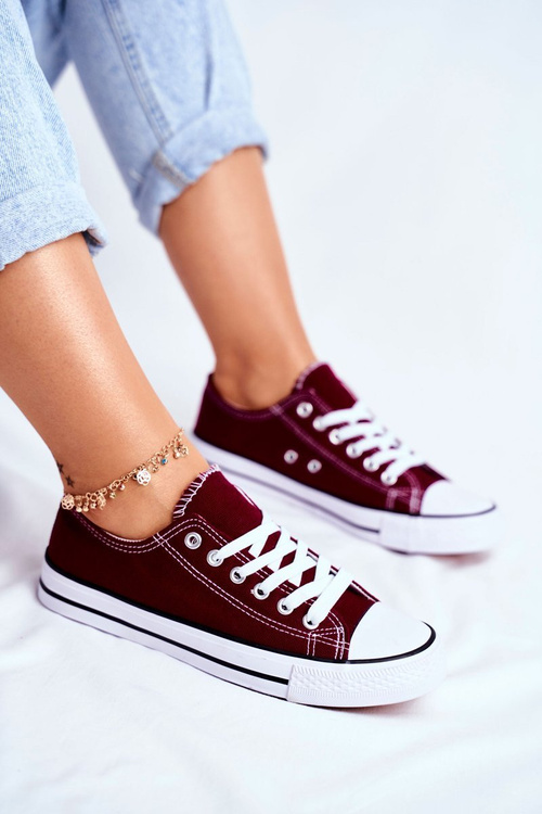 Women's Classic Sneakers Burgundy Omerta