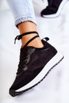 Women's Suede Sports Shoes Black Nayla