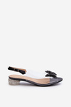 Transparent Sandals with Decorations Black SBarski MR1037-05