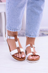 White Comfortable Women's Flat Dubi Sandals