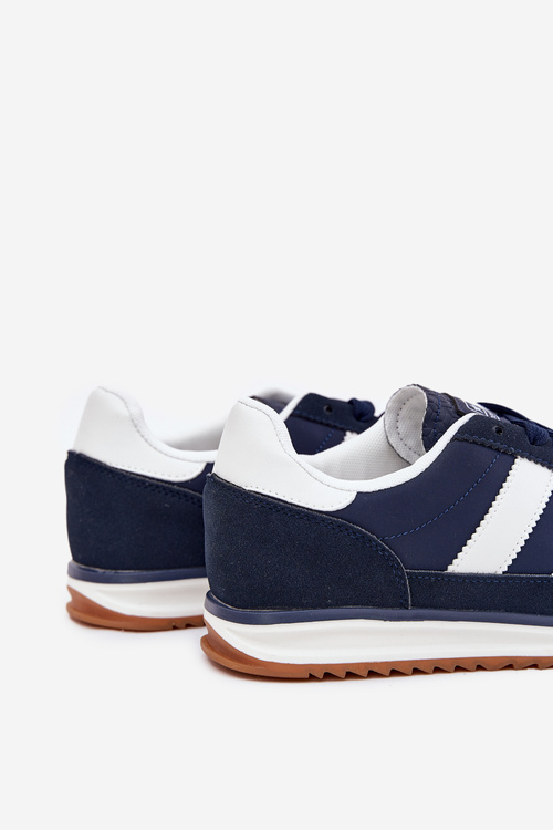 Męskie Sneakersy Buty Sportowe Granatowe Sivara