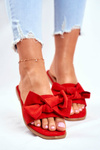 Women's Slides With Bow Red Malaysia