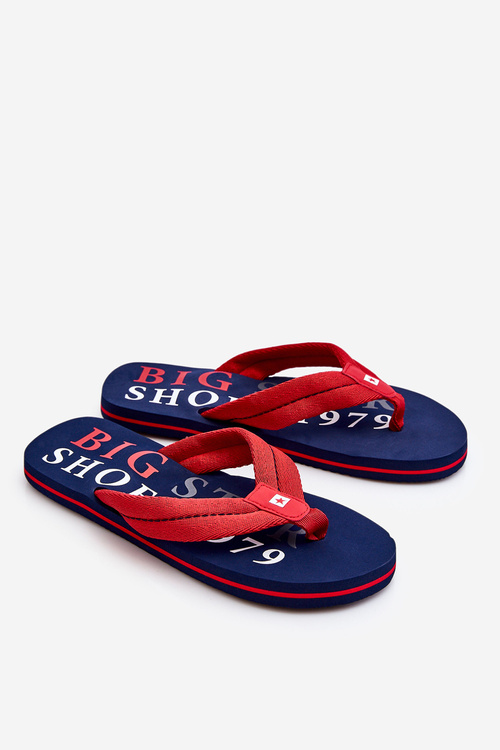 Men's Flip Flops Big Star LL174613 Navy Blue