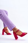 Suede High Heel Sandals With Cubic Zirconia Fuchsia Aniya 