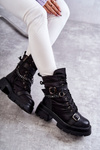 Women's Snow Boots With Chain GOE KK2N4018 Black
