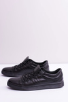 Men's Leather Tennis Shoes Black Elon