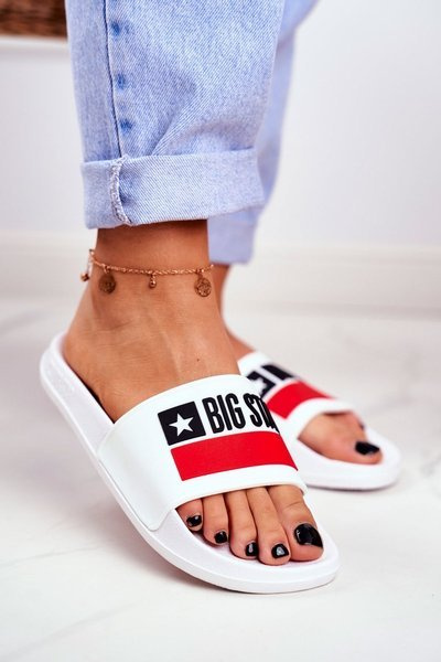 Women's Slides Big Star White GG274047