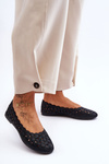 Women's Lace-Up Ballet Flats Black Visionary