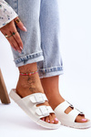 Women's Platform Slides White Vertigo