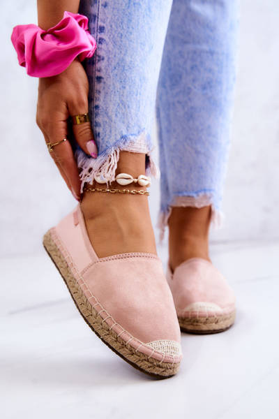 Espadryle Damskie Klasyczne Różowe Big Star JJ274955