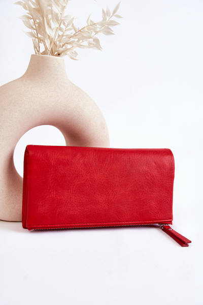 Women's Large Magnet Wallet Red Connes