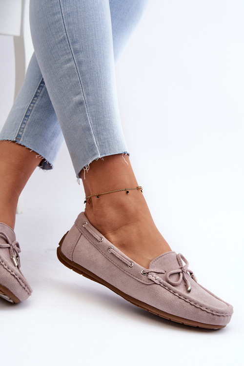 Women's Suede Moccasins Purple Si Passione