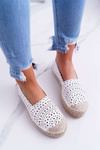 Espadryle Damskie Wsuwane Białe Satisfaction