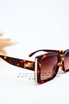 Sunglasses With Decoration M2366 Marbled Brown