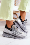 Sneakersy Damskie Skórzane Szare Maciejka 04916-03