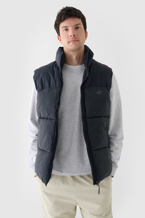Men's Down Vest 4F Black 4FWAW24TVJAM147-20S