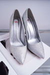 Women's Brocade Silver Vivien Stilettos