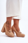 Stylish Leather Pumps Nude Rouse
