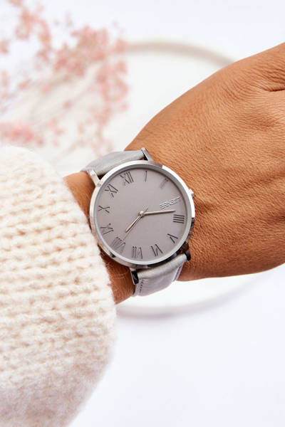 Women's Analog Strap Watch ERNEST Grey