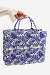 Patterned Large Navy Blue Bag Mooch