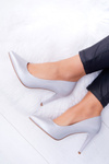 Sergio Leone Pearl Stiletto Pumps Stilettos Silver Feliciana