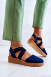 Espadryle Damskie Zamszowe Granatowe Big Star JJ276037