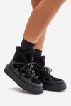 Snow Boots On Platform Black Tamidra