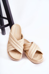 Classic Women's Leather Slippers Beige Daron