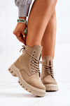 Suede Tied Boots Dark beige Hurricane 