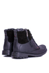 Warmed Leather Men's Boots With Zips Black KOMODO 871