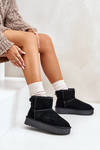 Women's Suede Snow Boots On Platform Above Ankle Black Rianaella