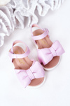 Children's Sandals With Bow Purple Abbie